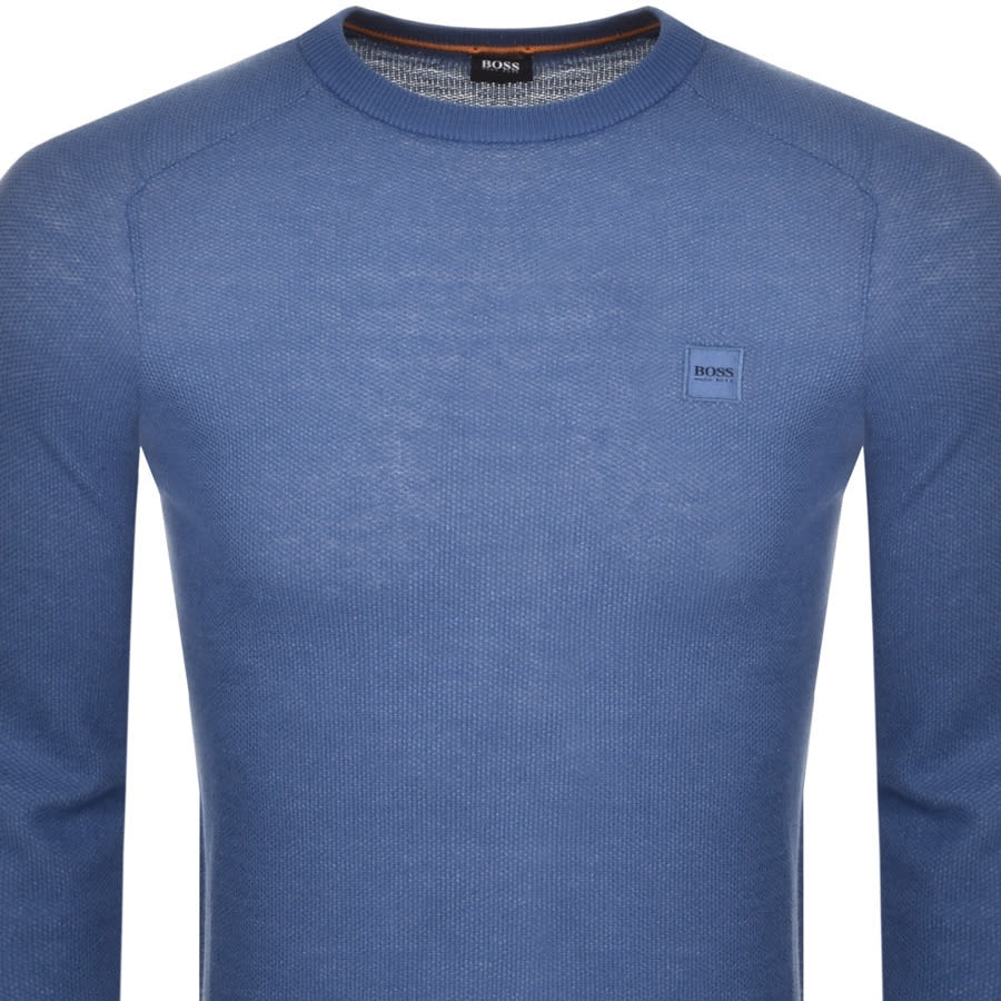 Alternative Image for ProductBOSS Amador Knitted Jumper in Blue2